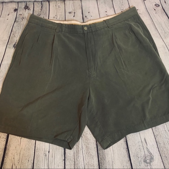 Tommy Bahama Other - Tommy Bahama | Olive 💯 Silk Shorts Size 40